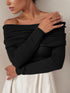 'Viatrix' Wool Knit Off-Shoulder Sweater - Celes Fashion